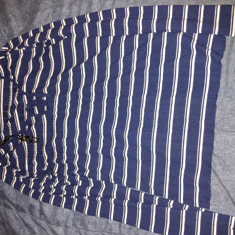 Women's Blue Striped Shirt